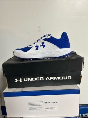 Under Armour Kids Blue and White Performance Sneakers